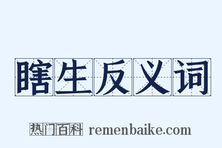 瞎生反义词是什么意思的图片